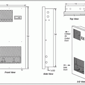 SSW SERIES SPLIT, WALL RECESSED, WINE CELLAR COOLING SYSTEM (for cellars 150cuft to 250cuft)