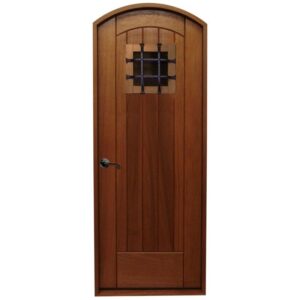 Rustic Arched Wood Wine Cellar Door