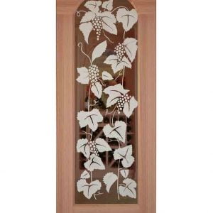 Siena Etched Arched Glass Door