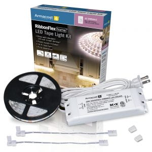 RibbonFlex Home AC Dimmable White LED Tape Light Kit – 16 ft. (5m)