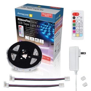 RibbonFlex Home Multi-Color + White LED Tape Light Kit with Remote – 16 ft. (5m)