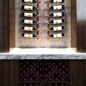 Helix Single 5 (minimalist wall mounted metal wine rack)